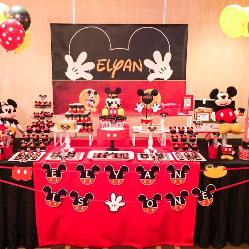 Mickey Macarons, Cookies, Marshmallow Pops, Cupcakes & Cake