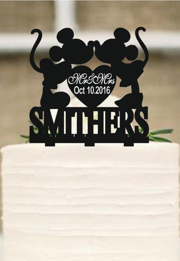 Mickey Mouse Cake Topper,wedding Cake Topper,personalized Cake