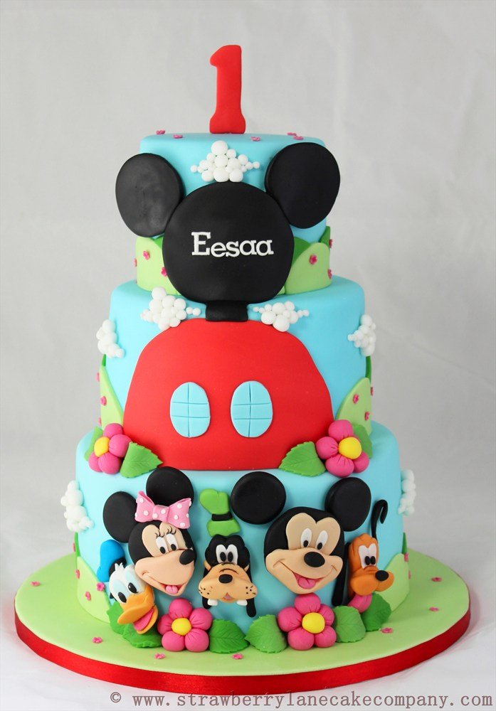 Mickey Mouse Club House 1st Birthday Cake