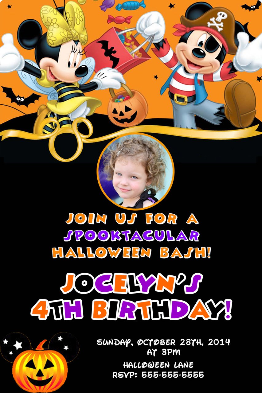 Halloween 1st Birthday Invitations