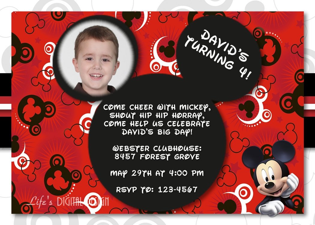 Mickey Mouse Clubhouse First Birthday Invitations