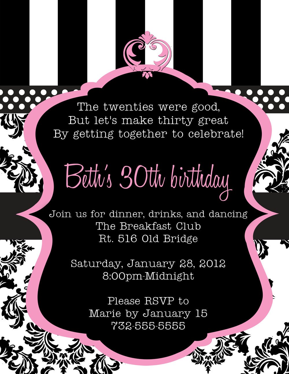 30th Birthday Party Invitations