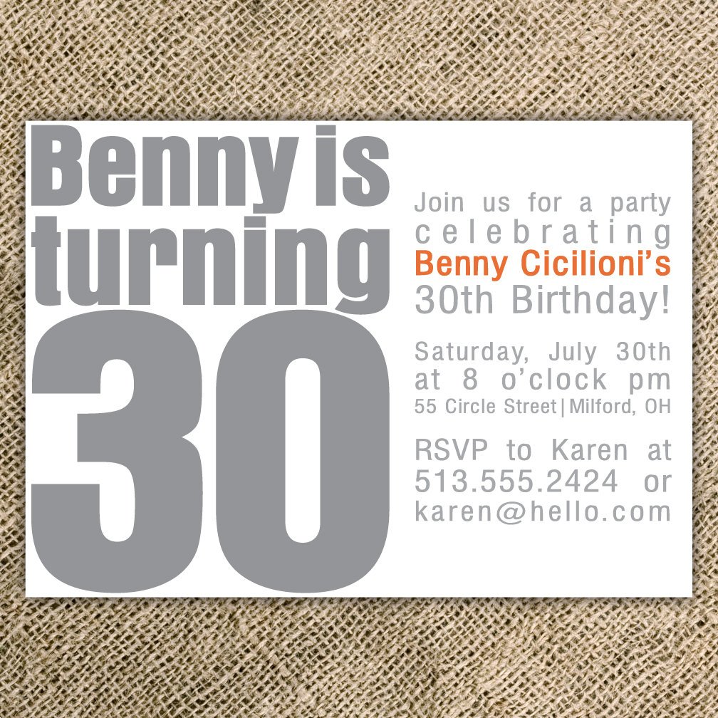 30th Birthday Party Invitations