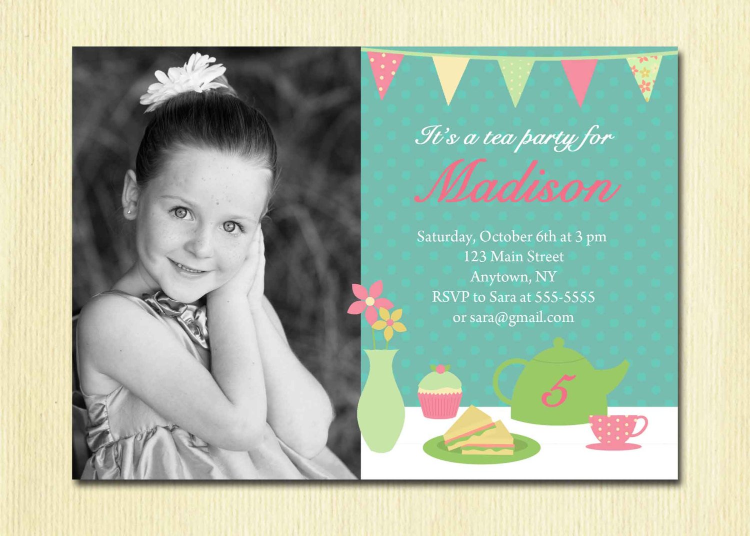 5 Year Old Birthday Party Invitations