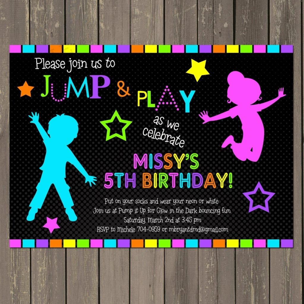 Amazing Neon Party Invitations