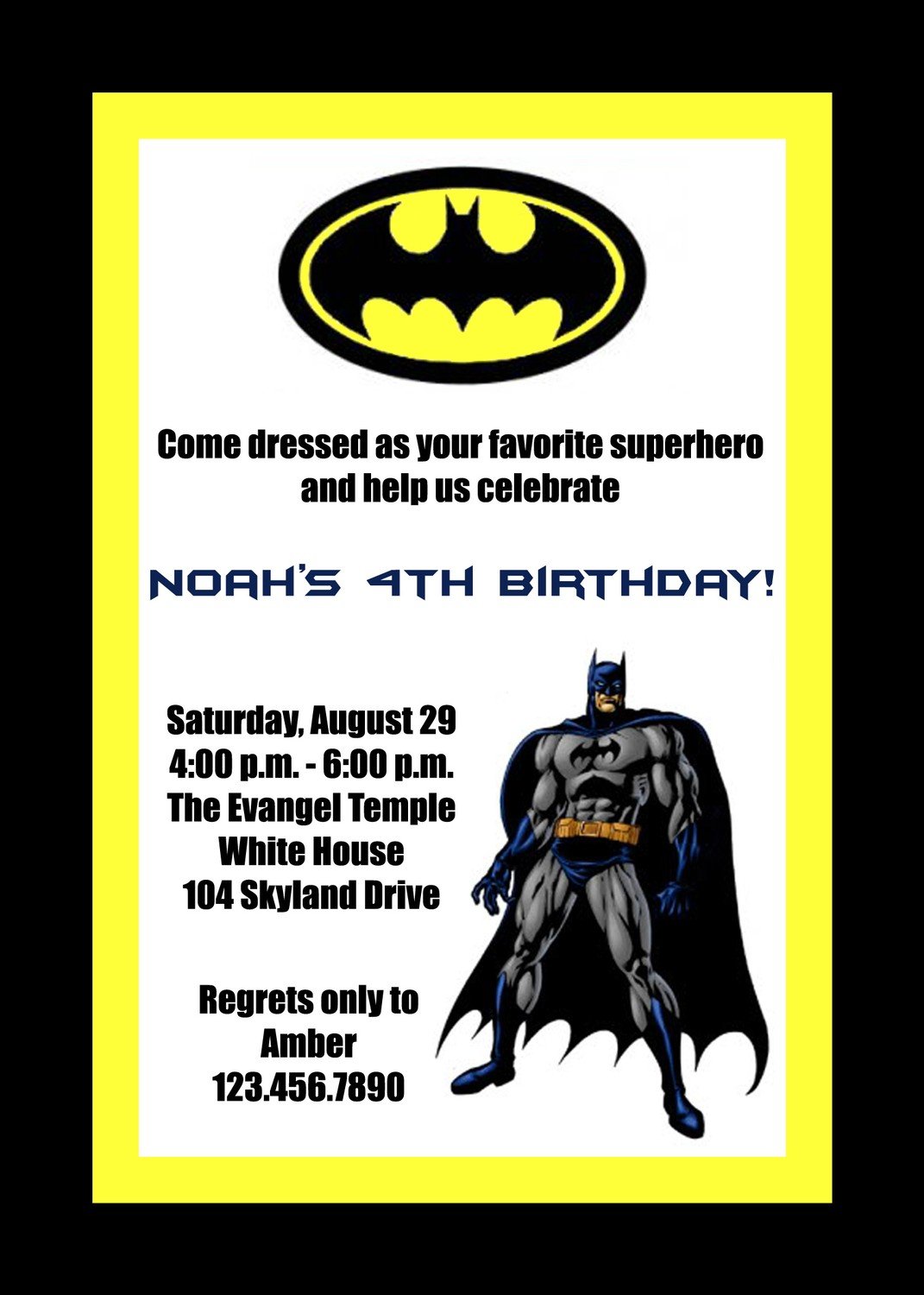 Batman Party Invitations Free Printable