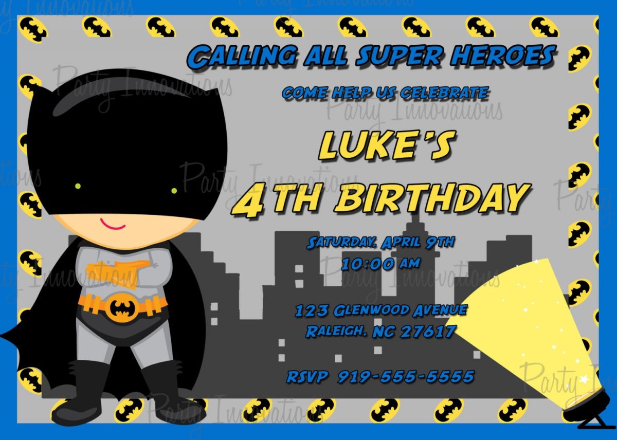 Batman Party Invitations Free Printable