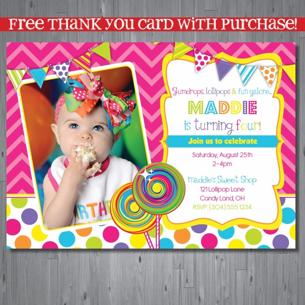 Candy Themed Birthday Party Candy Themed Birthday Invitations