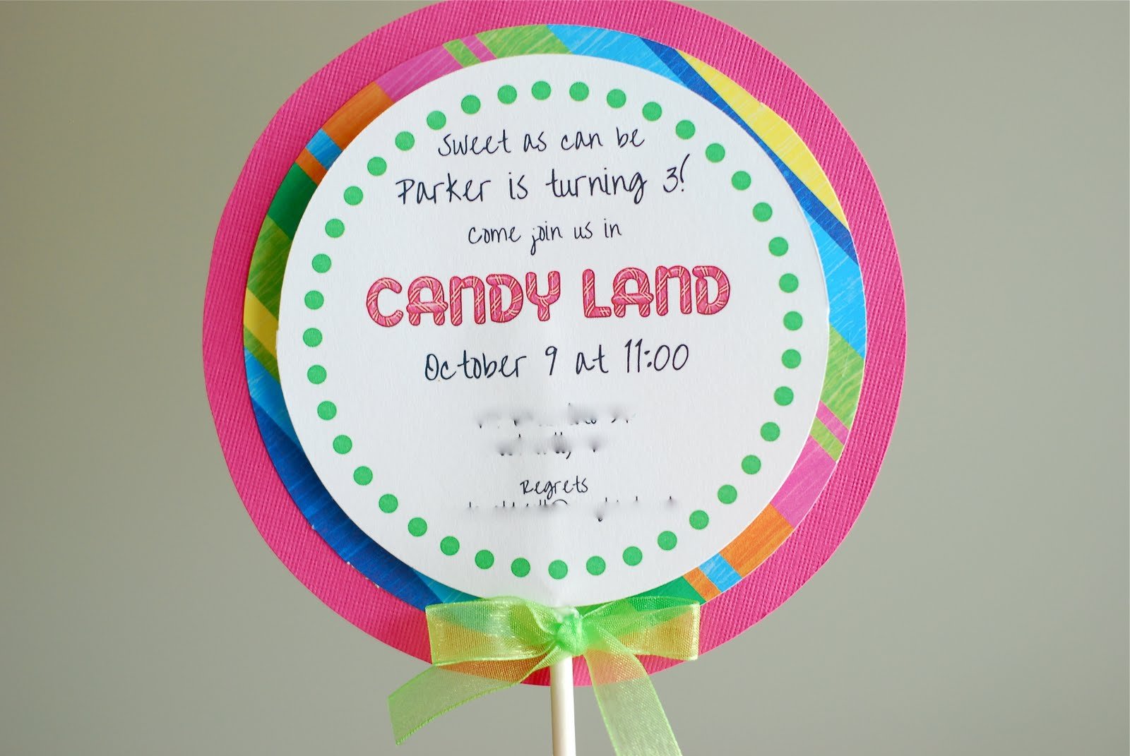 Candyland Party Invitations