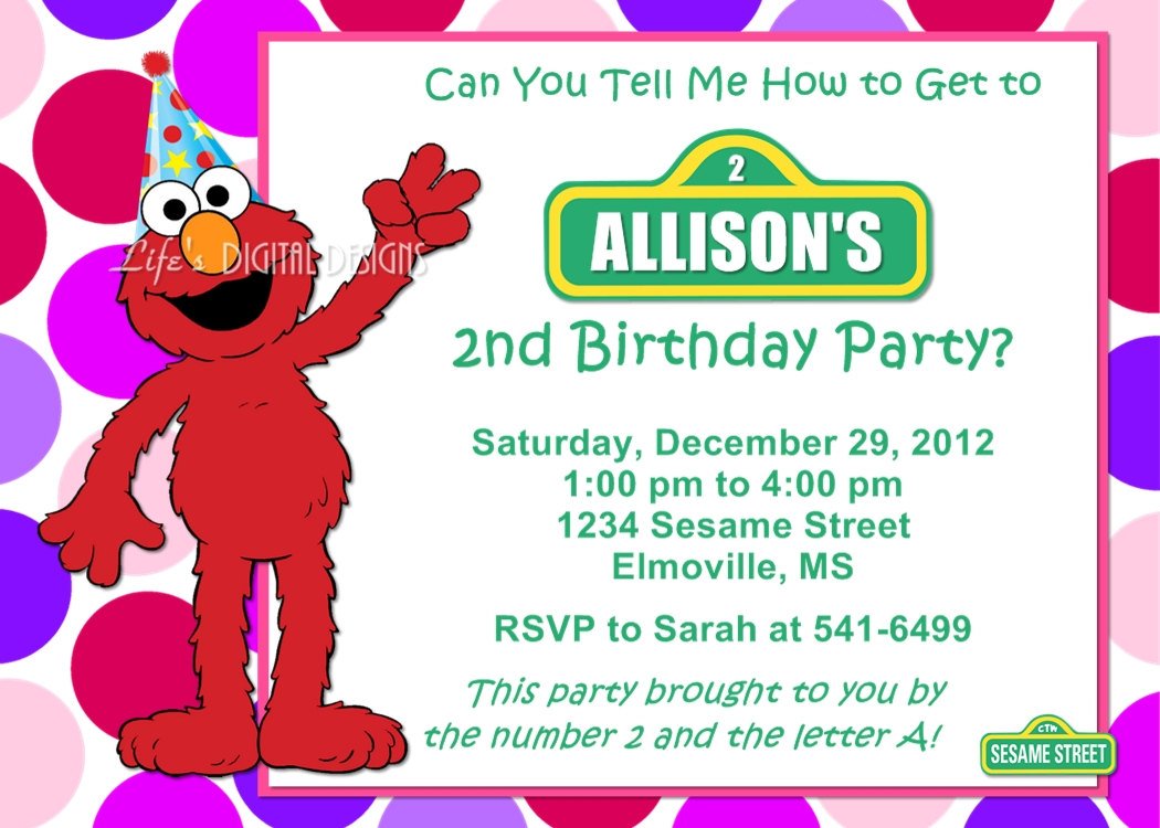 Elmo Party Invitations