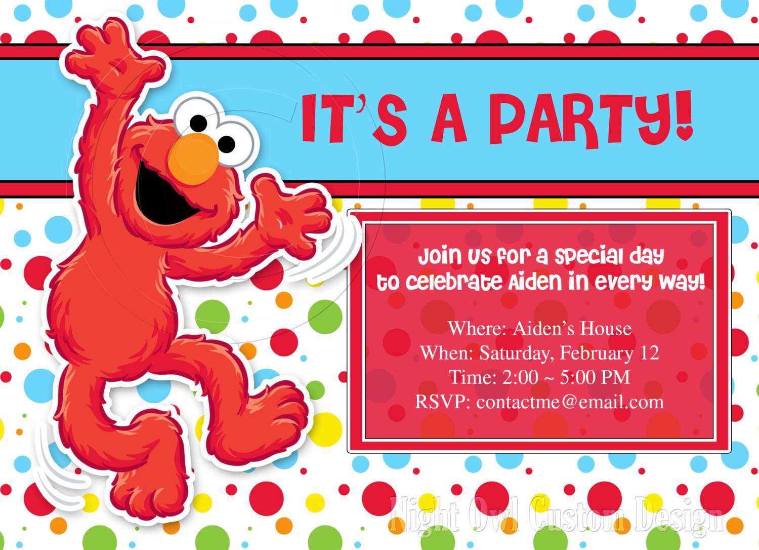 Elmo Party Invitations