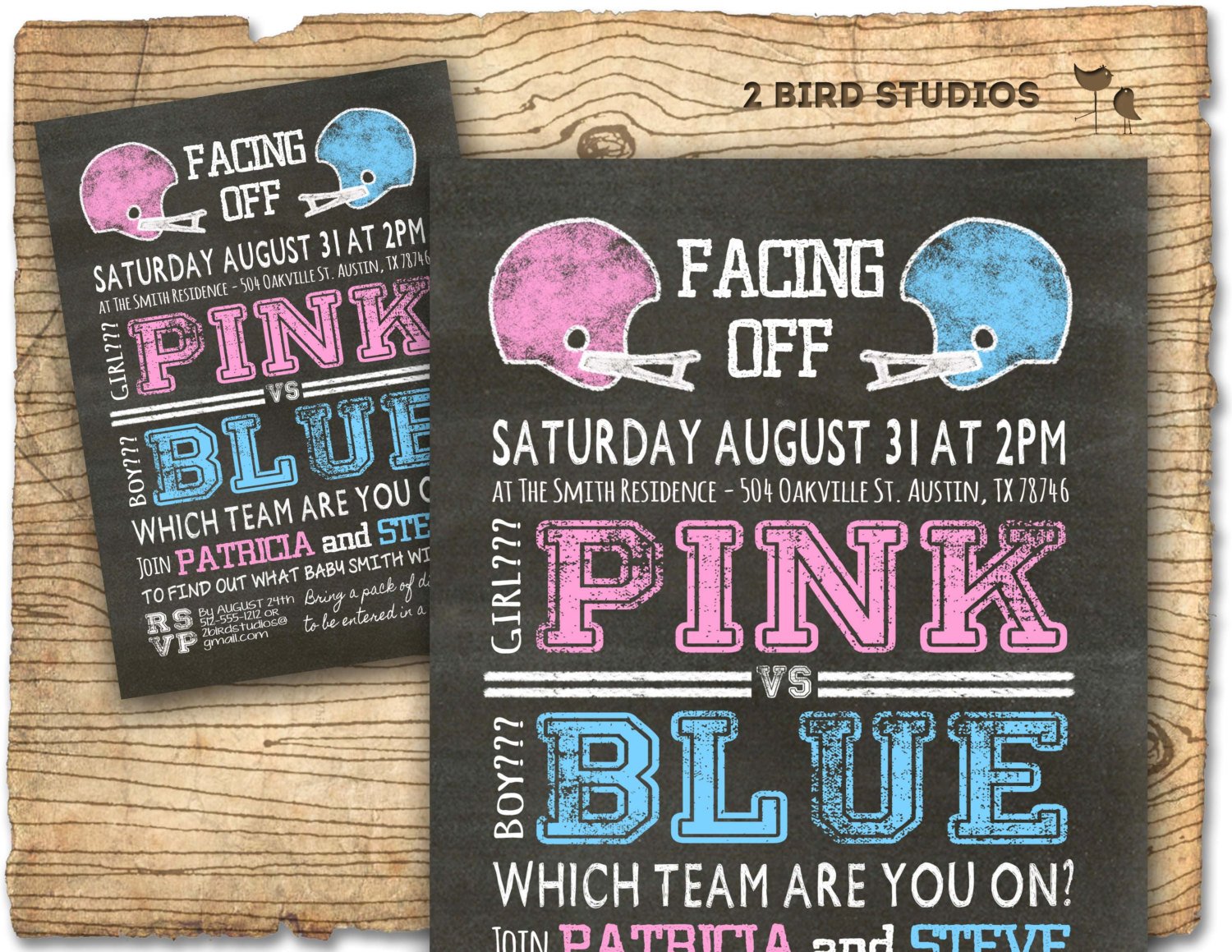 Football Gender Reveal Invitation