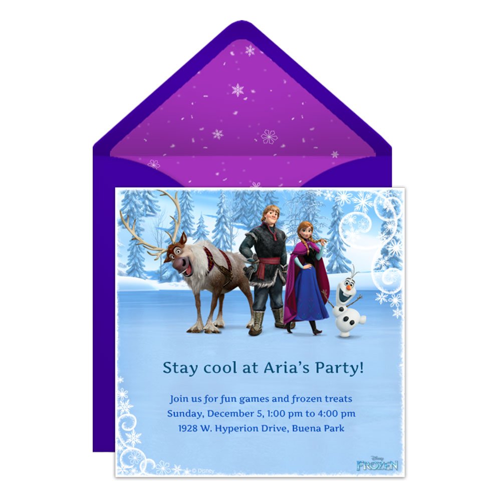 Frozen Party Online Invitation