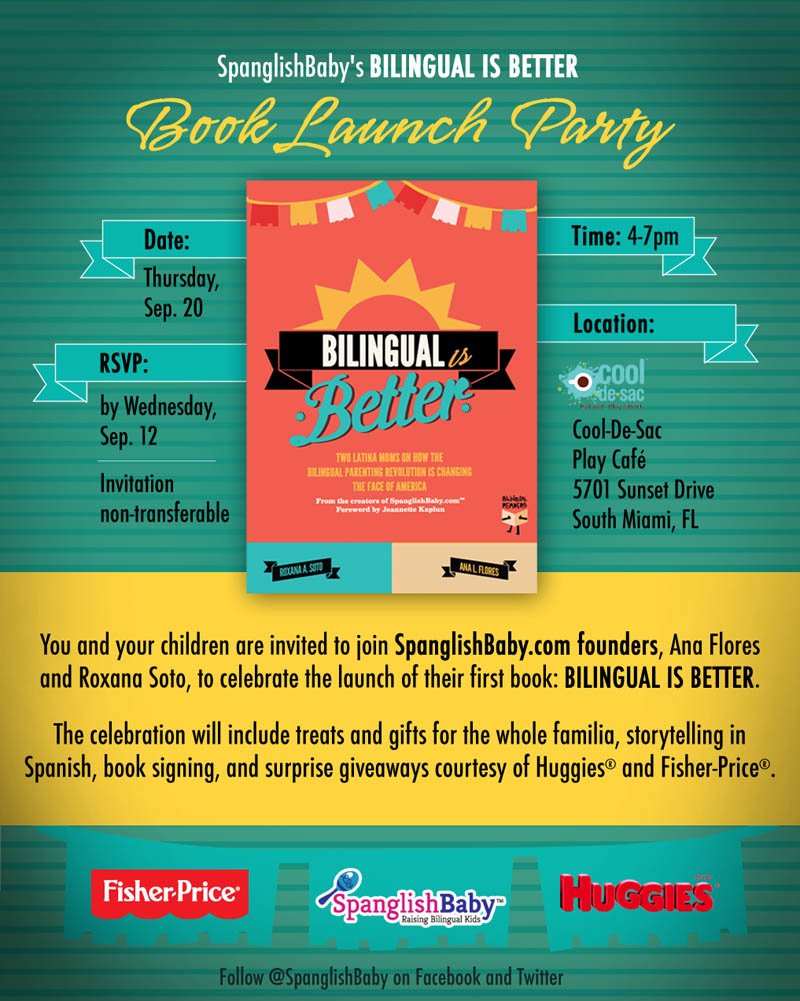 Invitation To  Bilingual Is Better  Book Launch Party