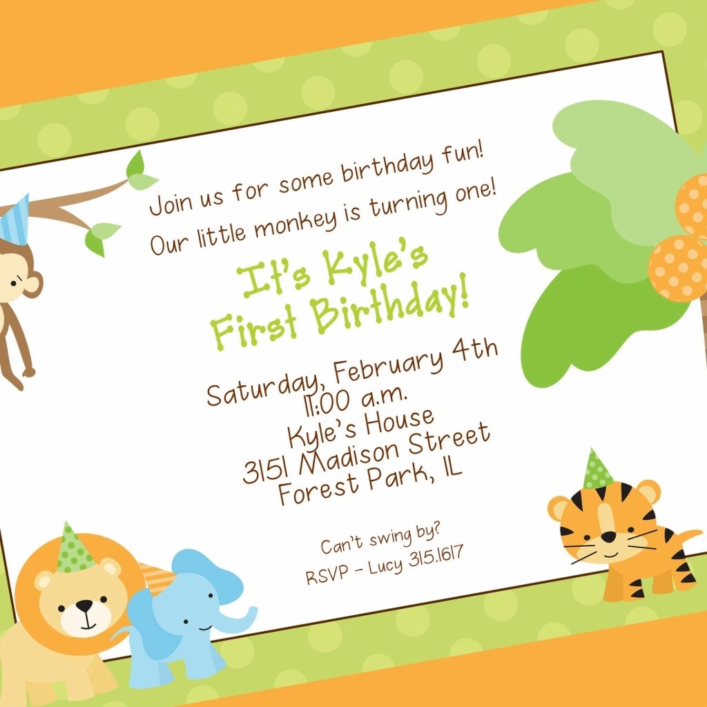 Jungle Party Invitation Matter Jungle Birthday Invitation Wording