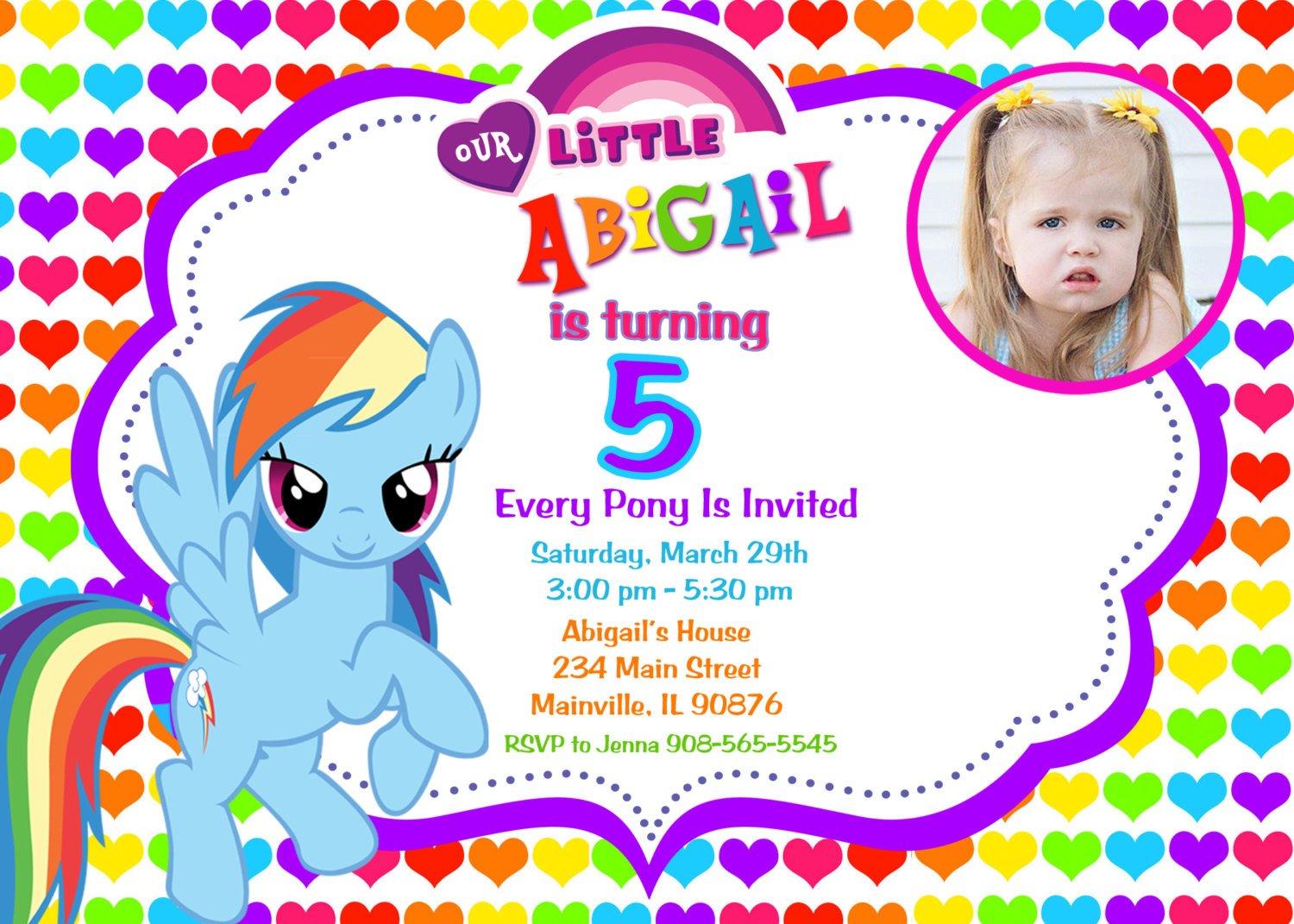 My Little Pony Party Invitations