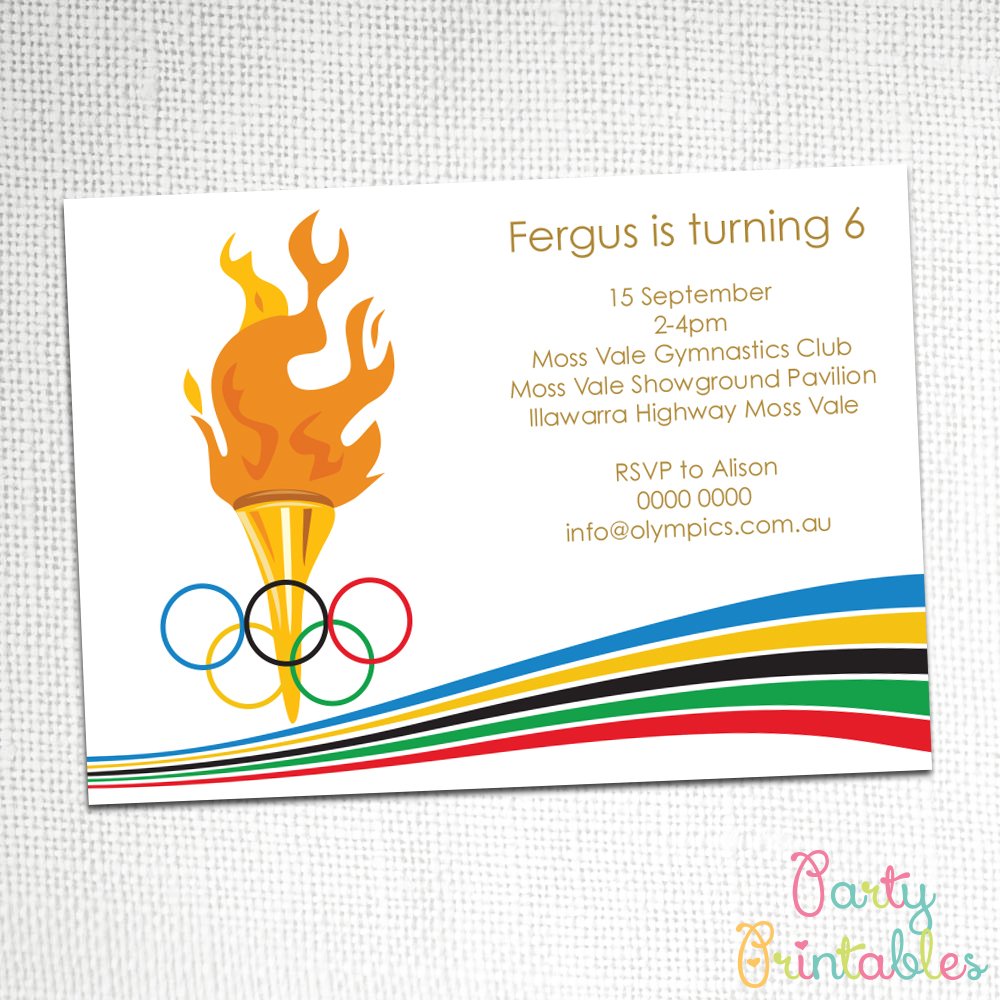 Olympic Party Invitations