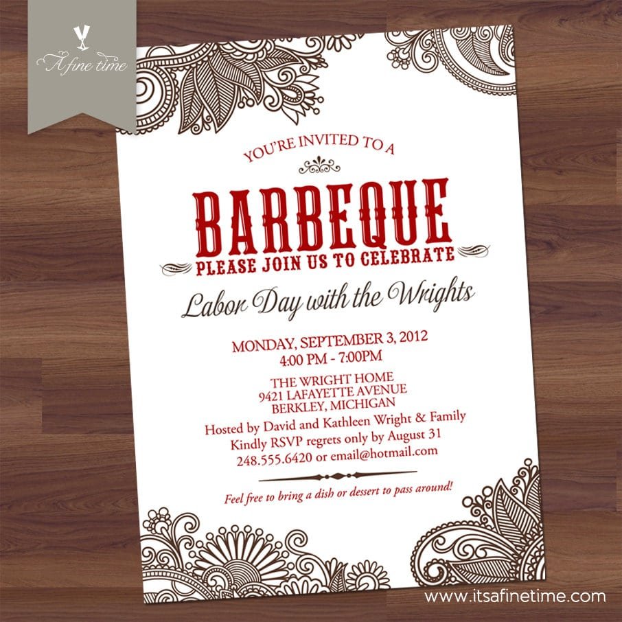 17 Best Images About Barbeque Party Invitations On Pinterest