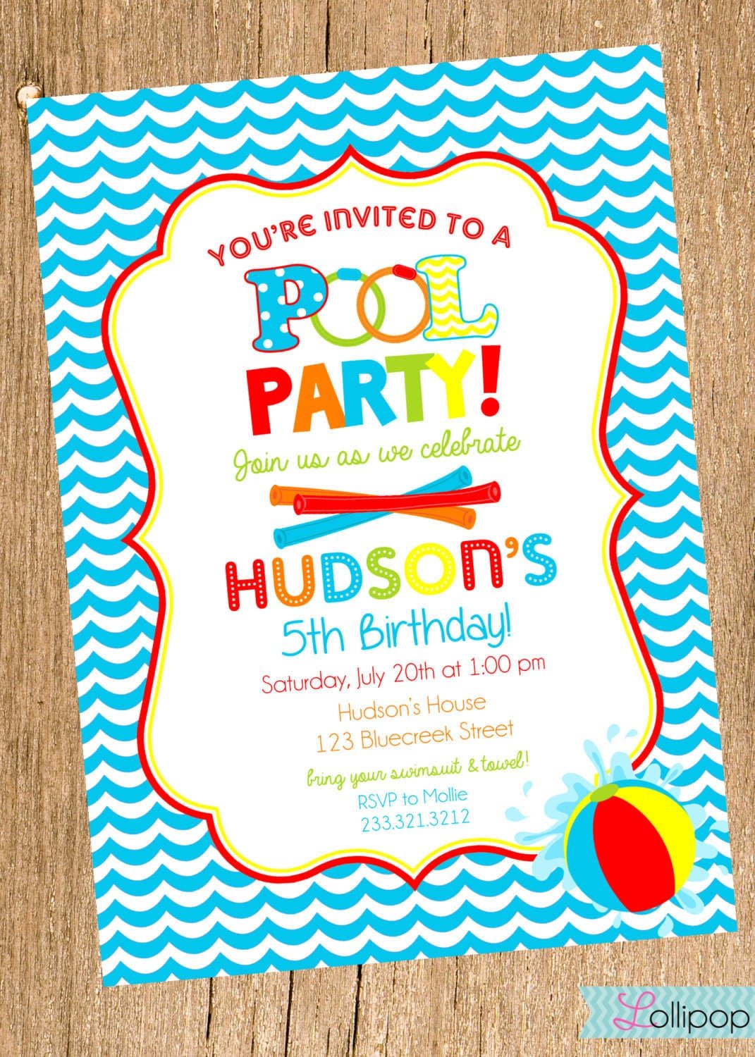 17 Best Images About Pool Invitations On Pinterest