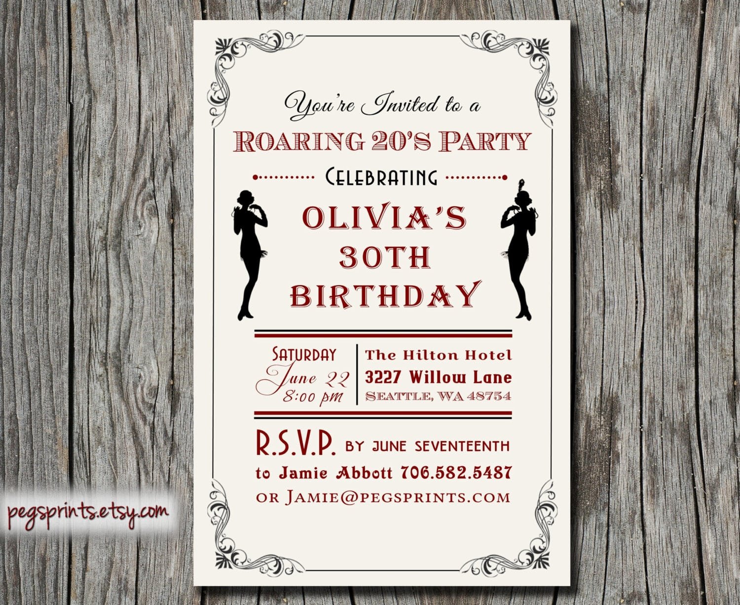 1920s Party Invitation Template  Use This 1920s Inspired