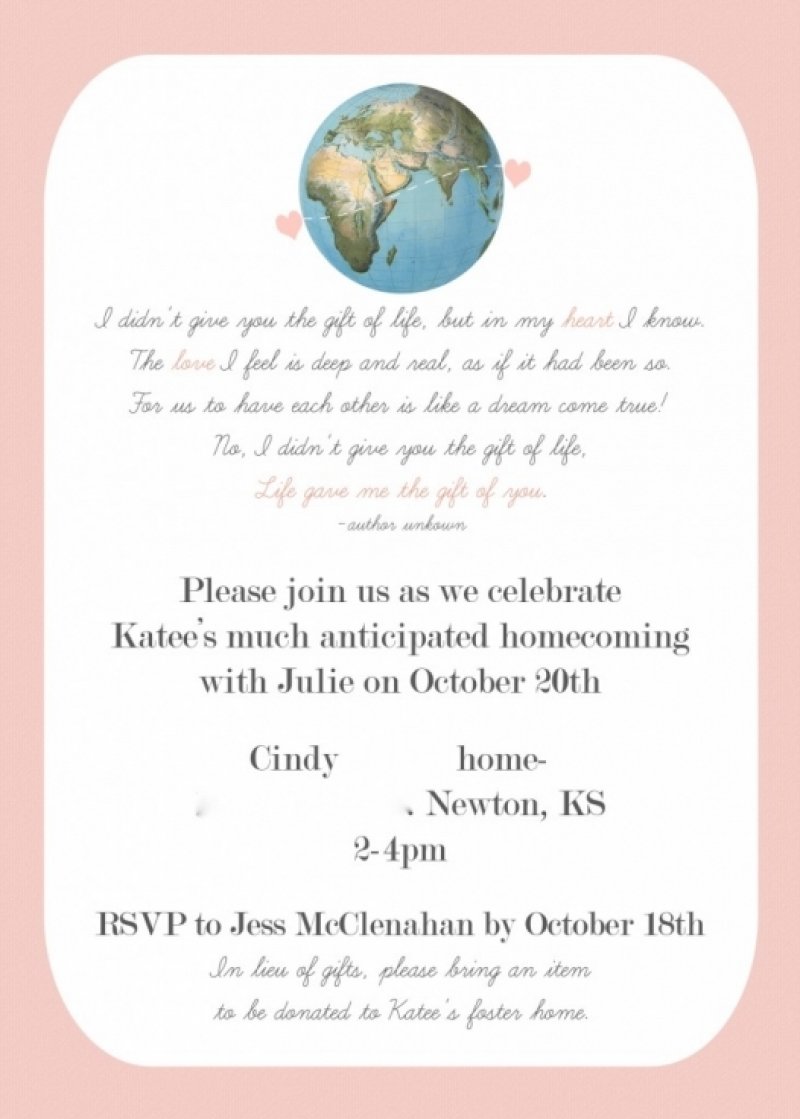 Adoption Party Invitations