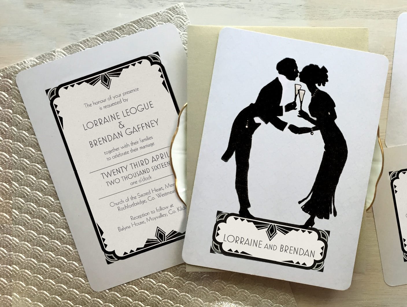 Art Deco Wedding Invitations 1920s Wedding Invitation