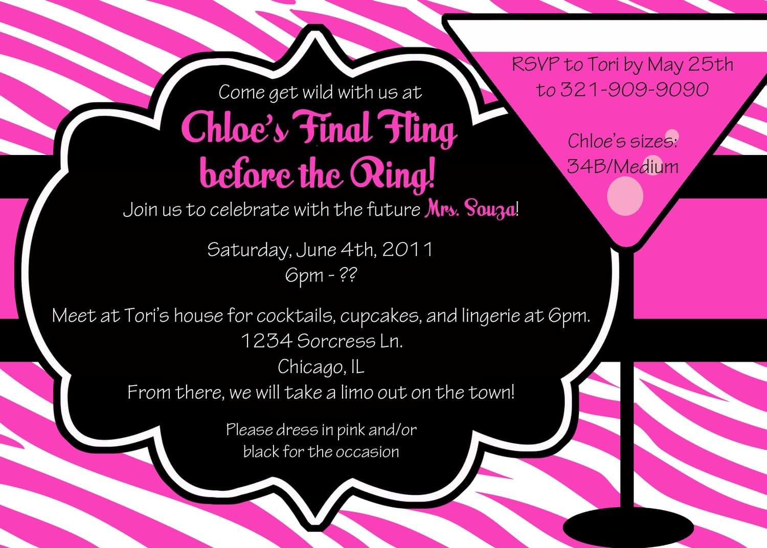 Bachelorette Party Invite Wording