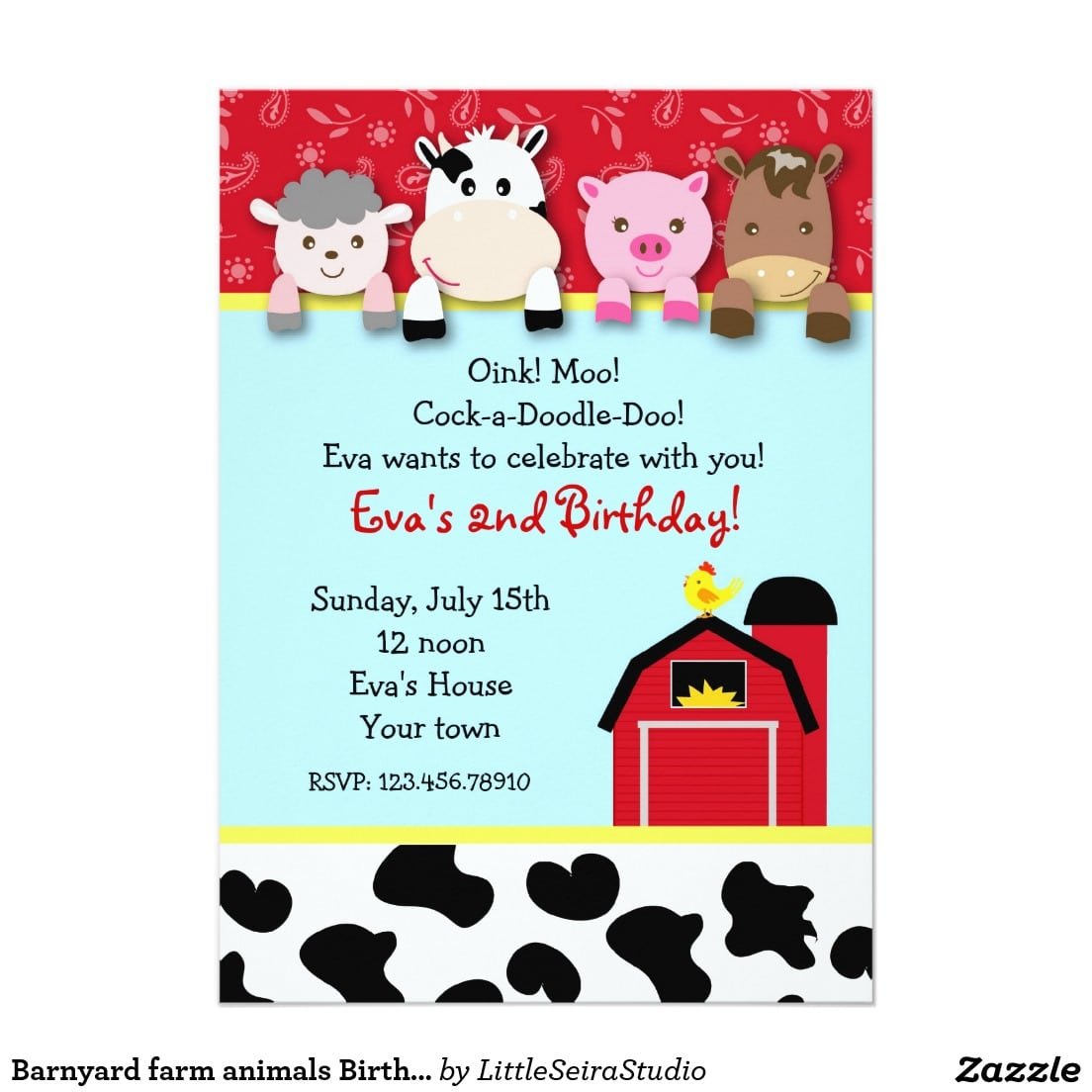 Barn Birthday Invitations