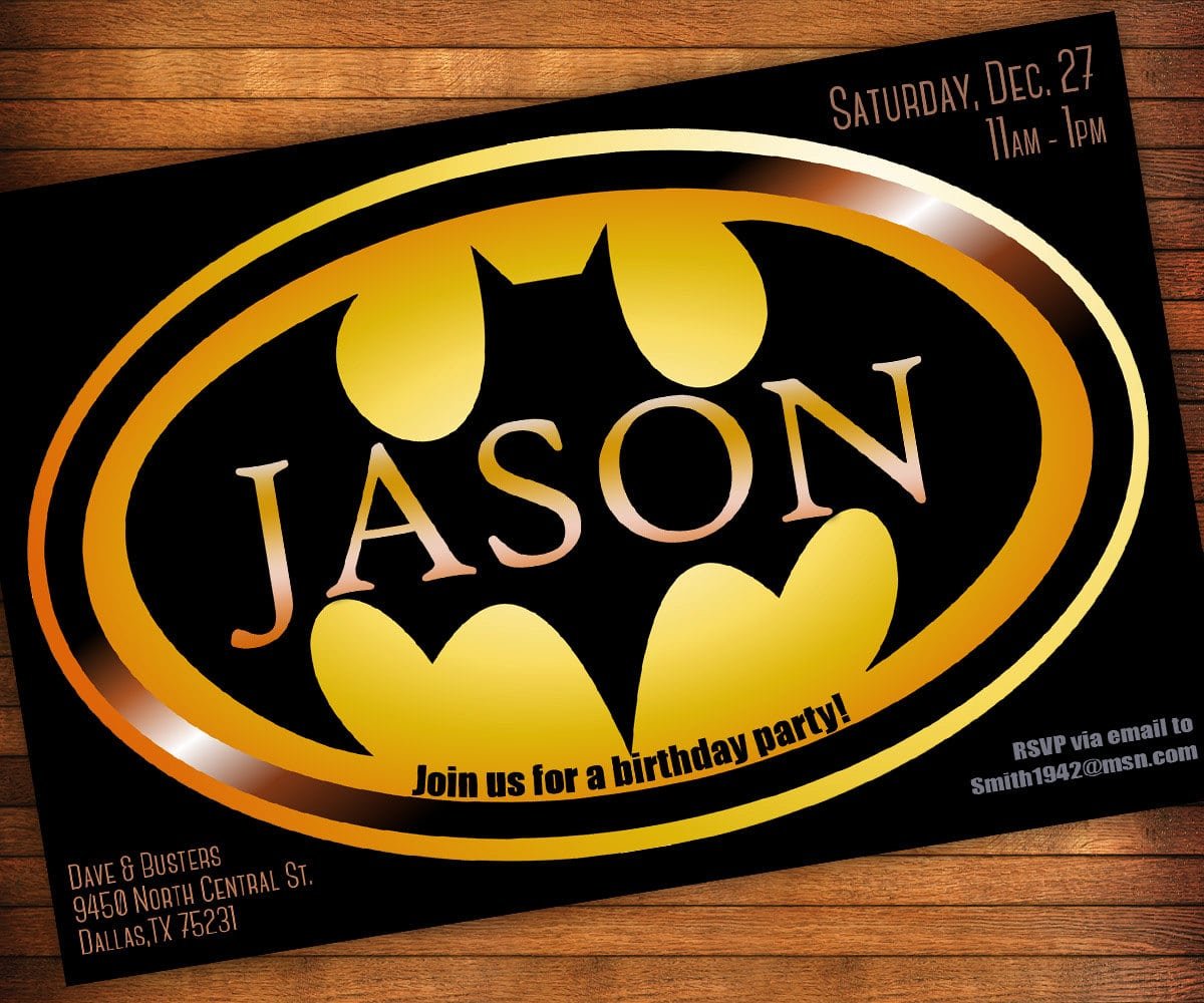 Batman Birthday Invitations Ideas