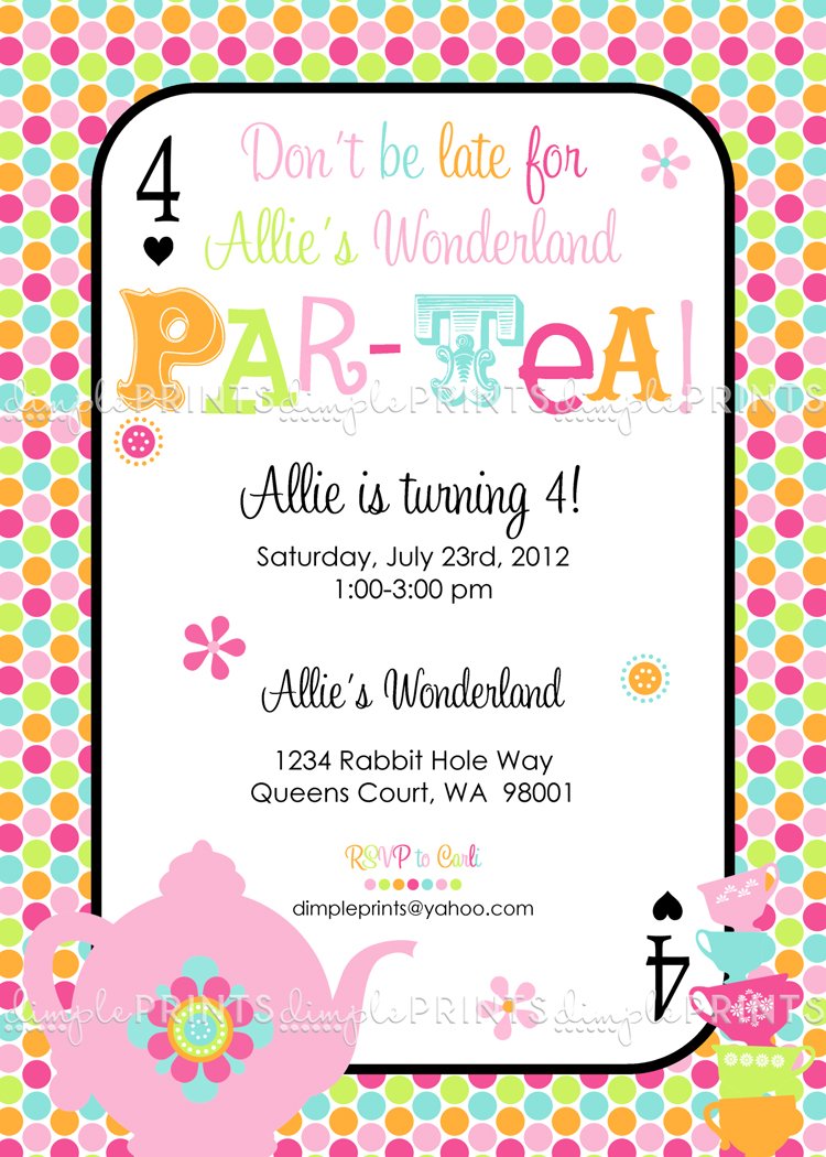 Birthday Party Invitation Wording