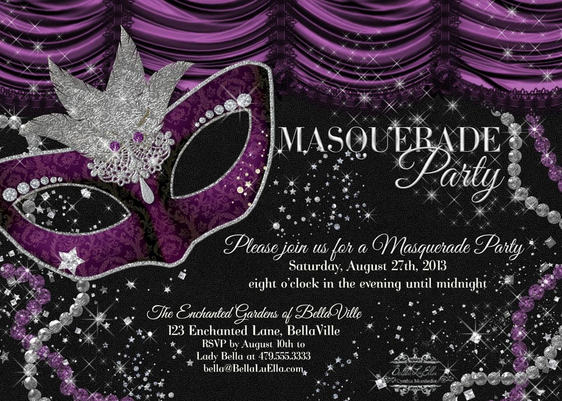 Brilliant Free Masquerade Party Invitation Template Especially