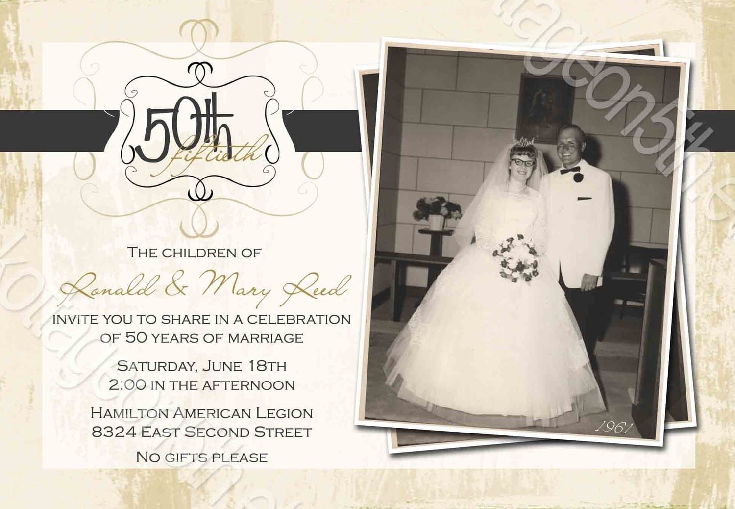 Brilliant With 50th Wedding Anniversary Invitations Wording