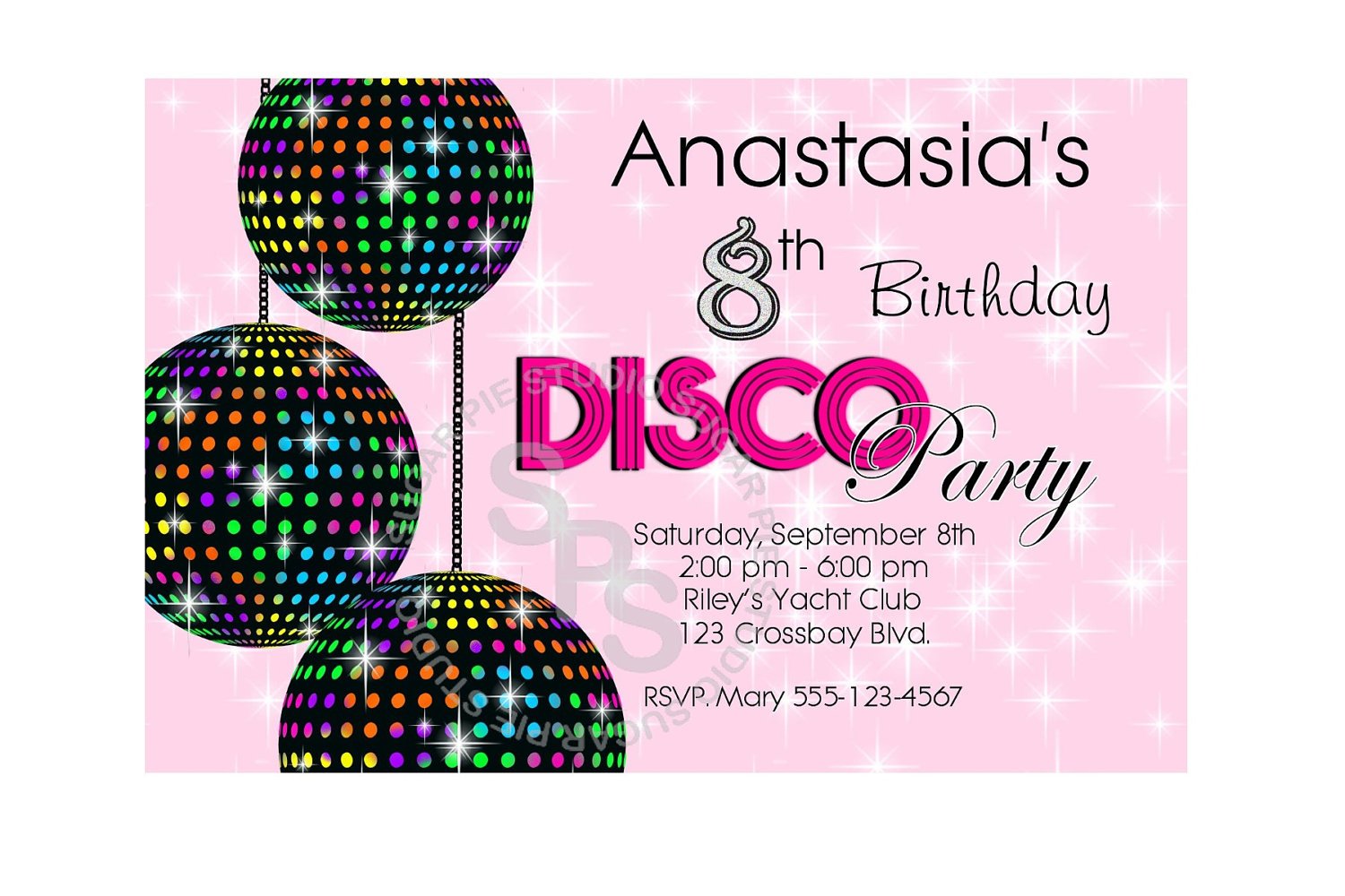 Childrens Disco Party Invitations