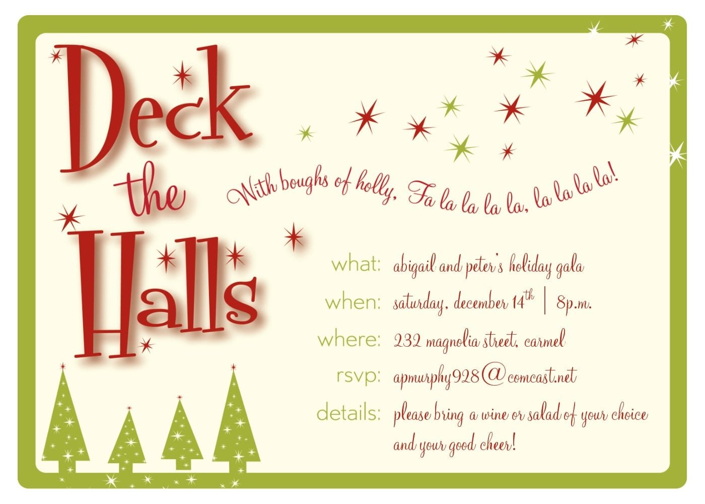 Christmas Dinner Party Invitations