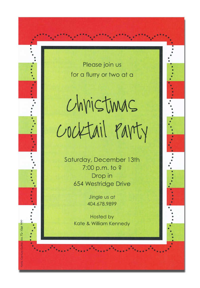 Christmas Dinner Party Invitations