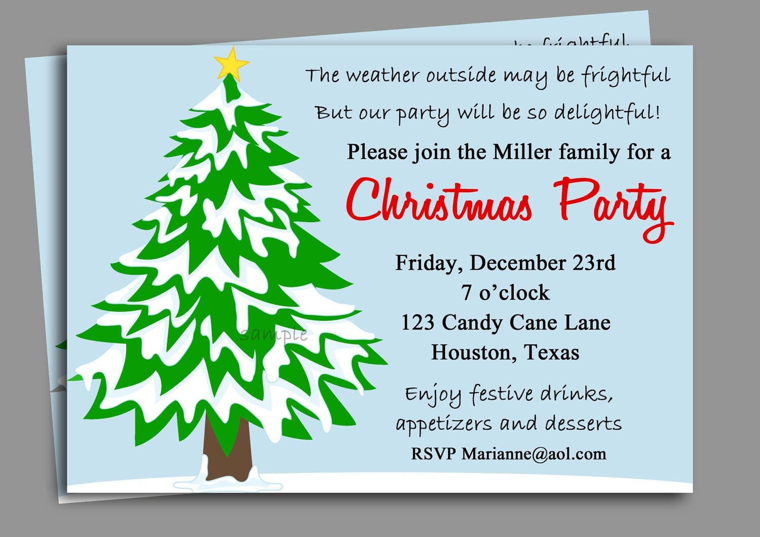 Christmas Party Invitation Poem