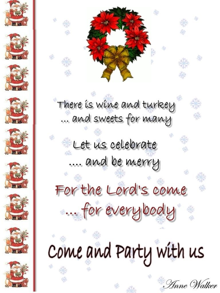 Christmas Party Invitation Poem Funny Lovely Christmas Party