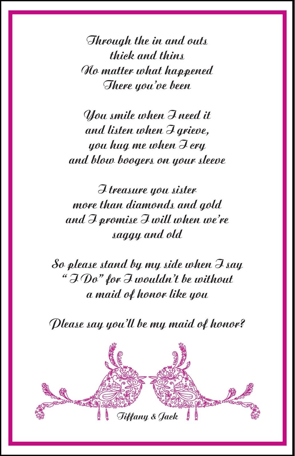 Design Party Invitations Will You Be A Bridesmaid 1035x1600