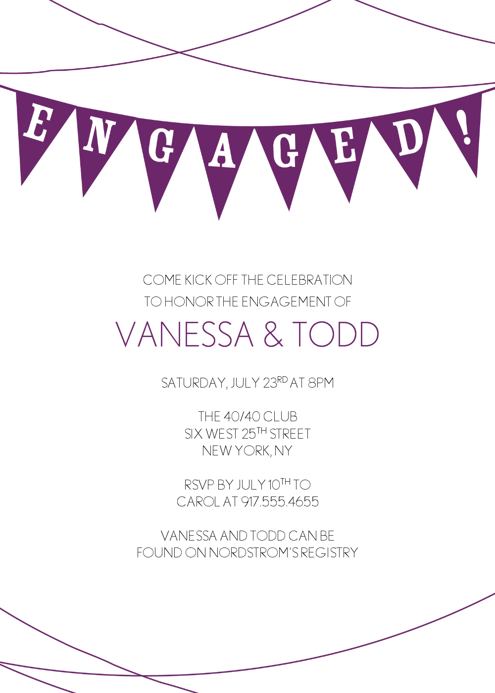 Engagement Party Invite Template