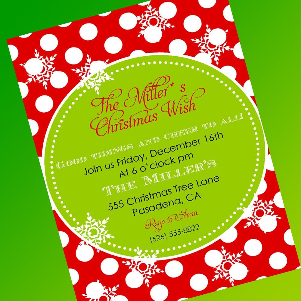 Free Christmas Party Invitation Templates