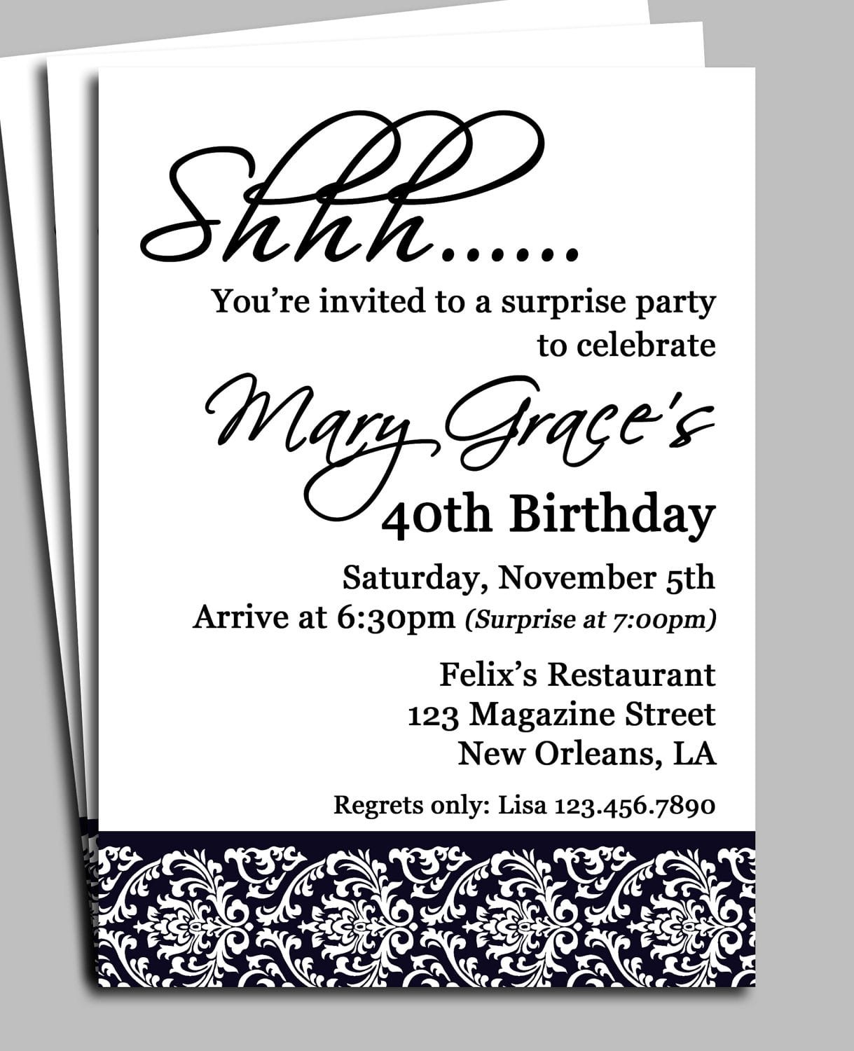 Free Printable Surprise Party Invitations