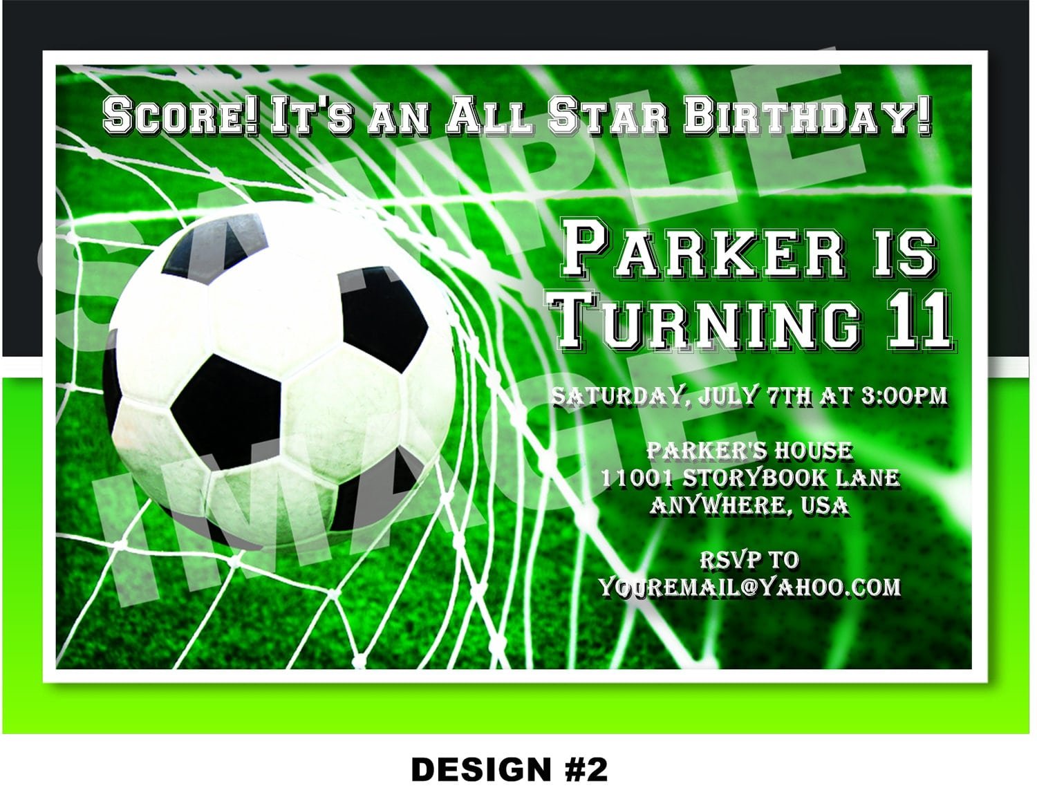 Free Soccer Party Invitation