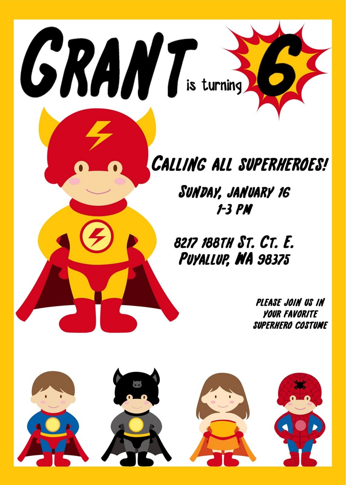 Free Superhero Party Invitations Ideas About Free Superhero Party