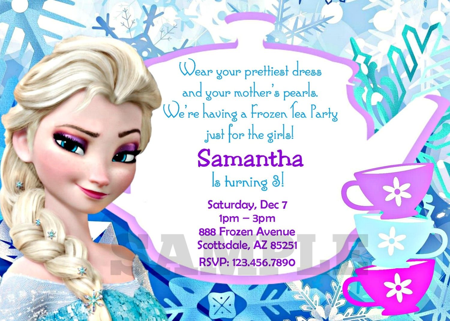 Frozen Birthday Party Invitation Cards Ideas With Frozen Birthday