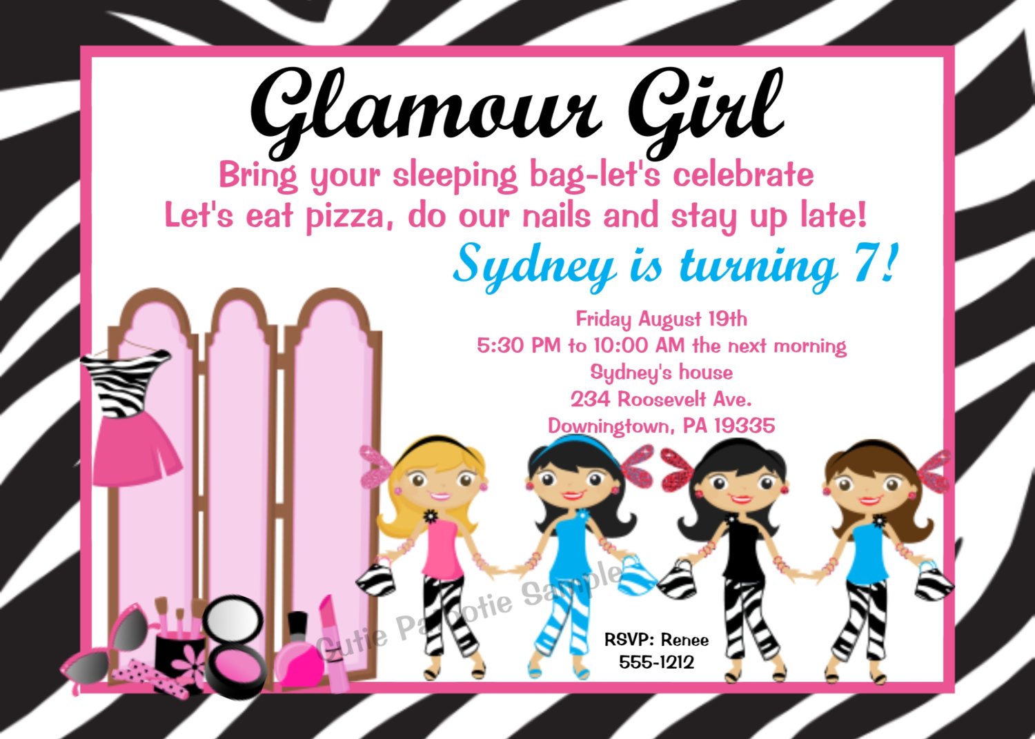 Girl Birthday Party Invitations Amazing Girl Birthday Party