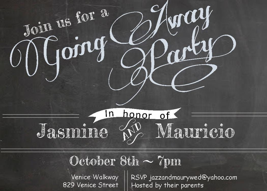 Going Away Party Invitation Template Free