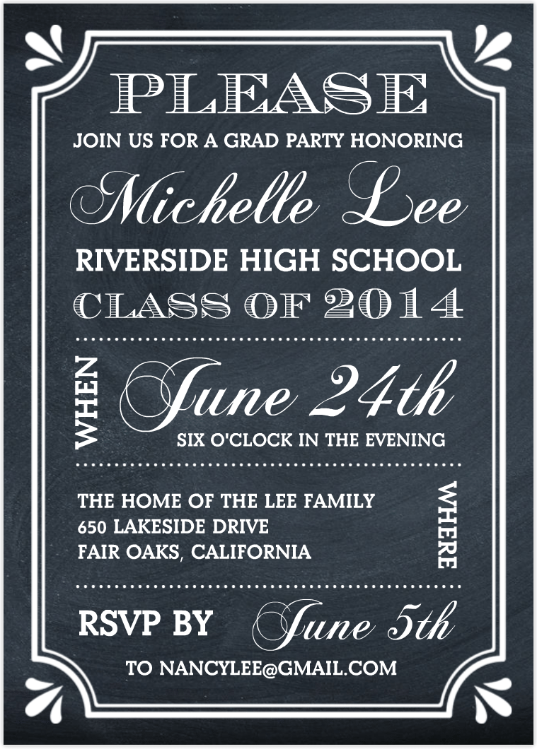 Graduation Party Invites