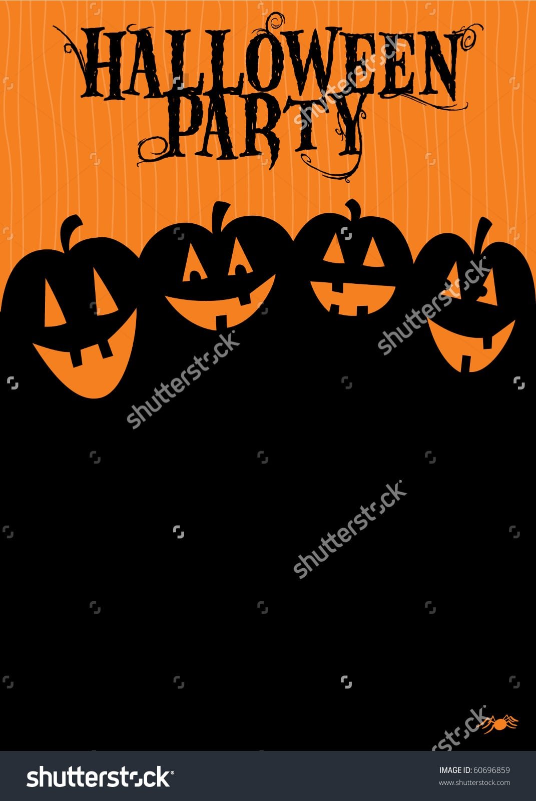 Halloween Party Invitation Stock Vector Illustration 60696859