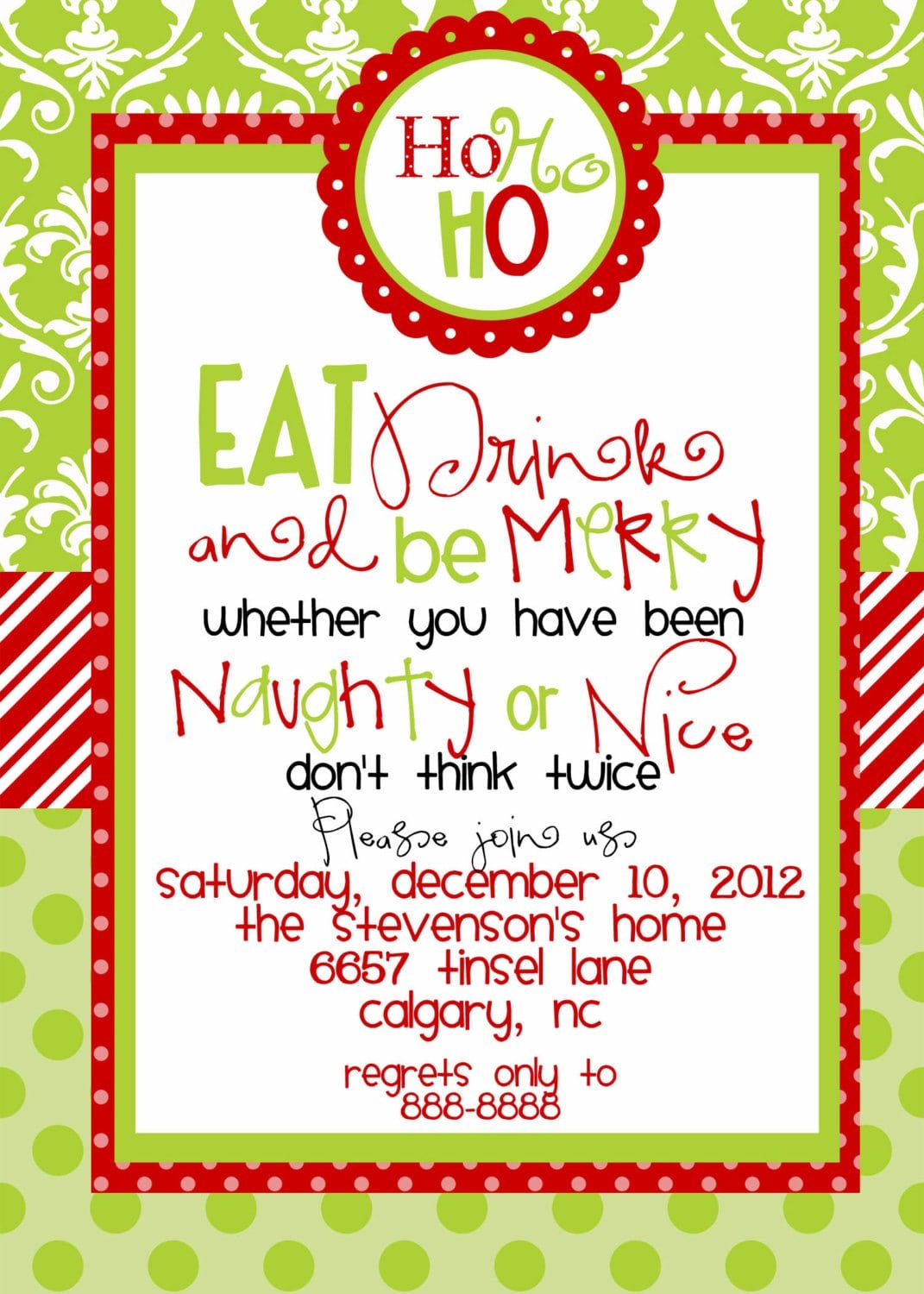 Holiday Dinner Party Invitations