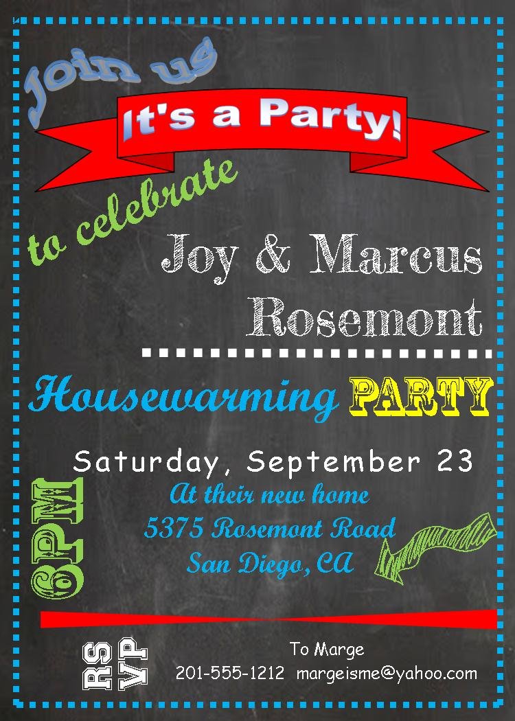 Housewarming Birthday Party Invitations